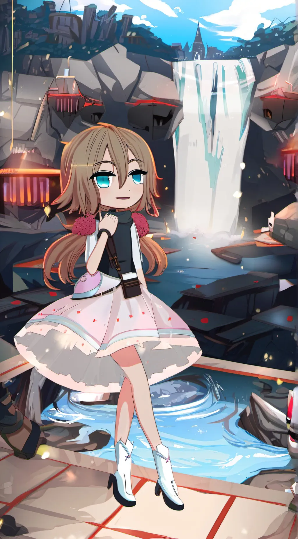 ai character: a dream?/gemstones background