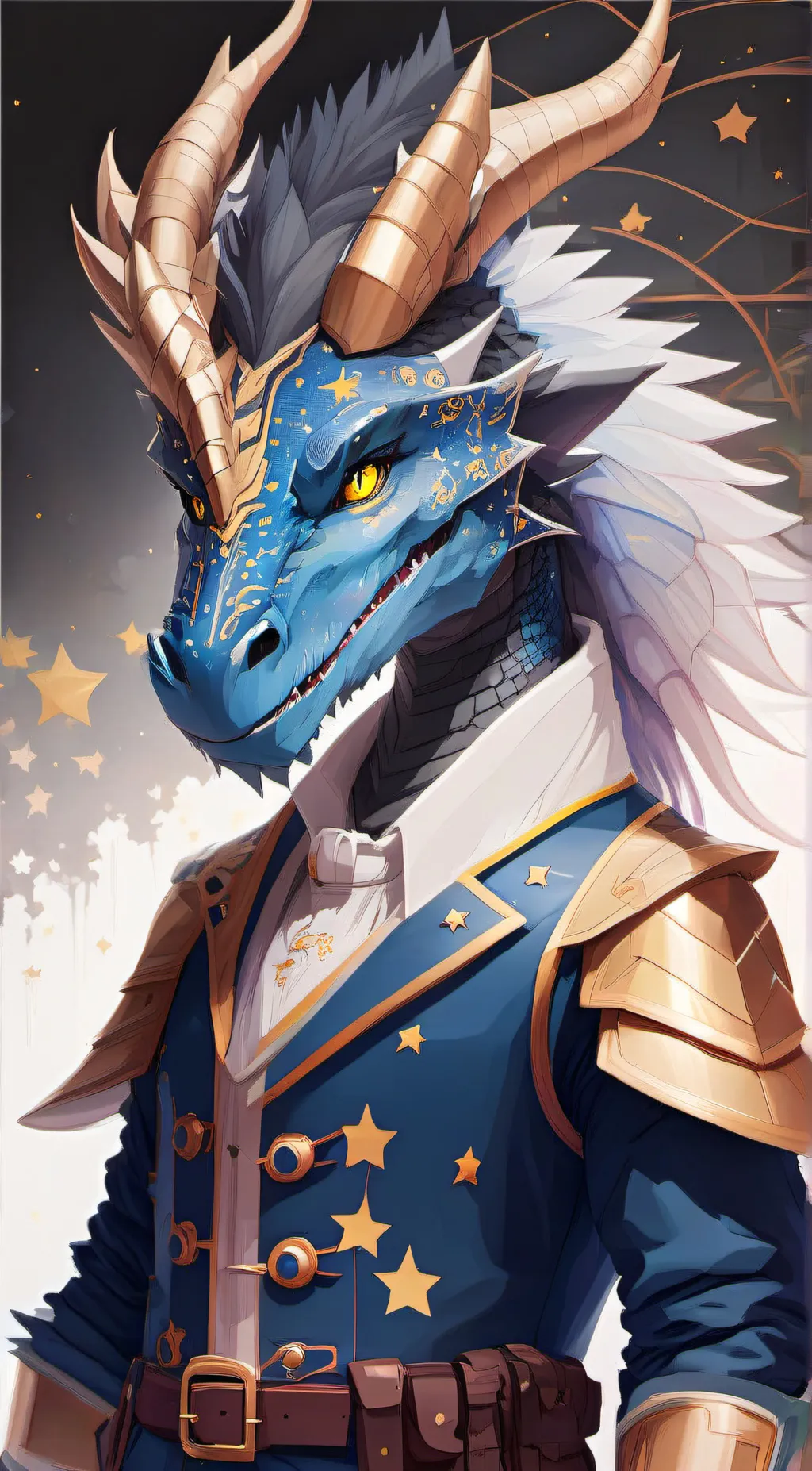 ai character: Dragon man background
