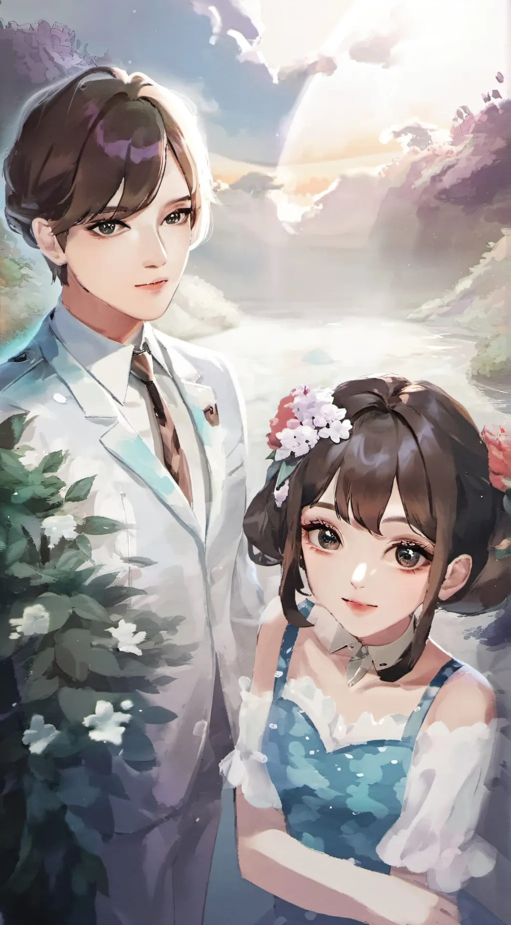 ai character:  tulipgalaxy-black background