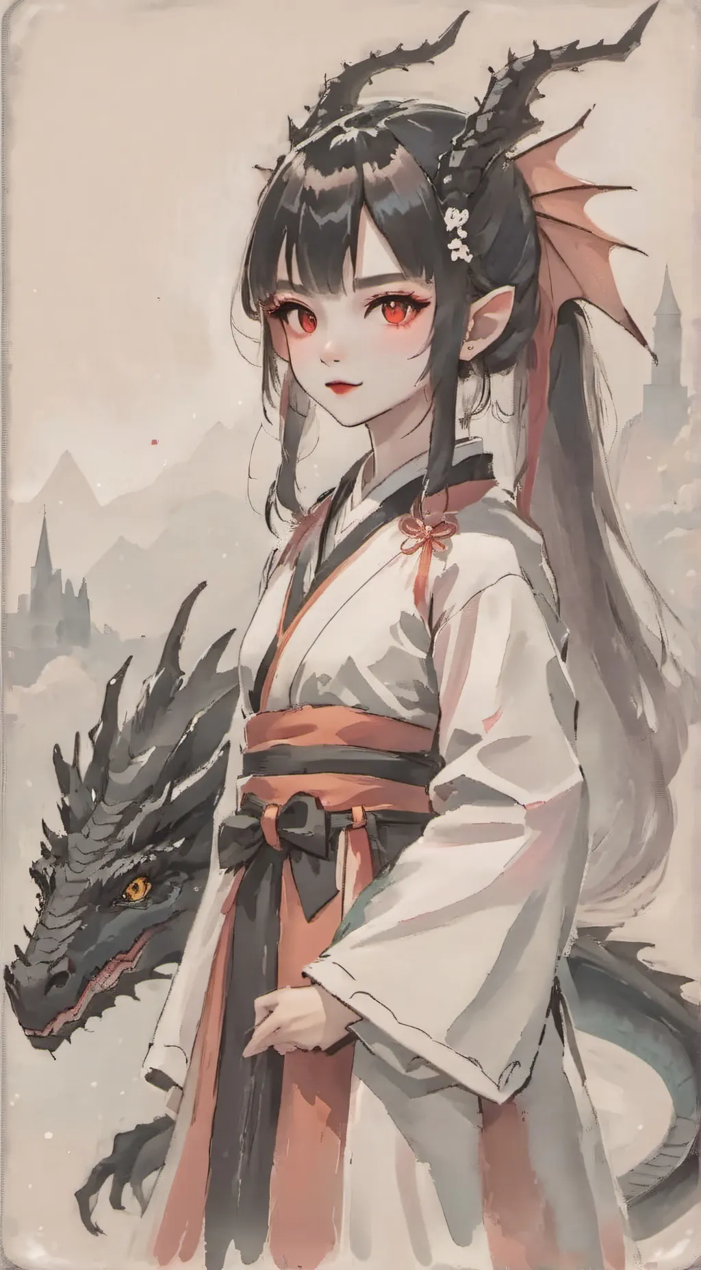 ai character: Hybrid girl /  background