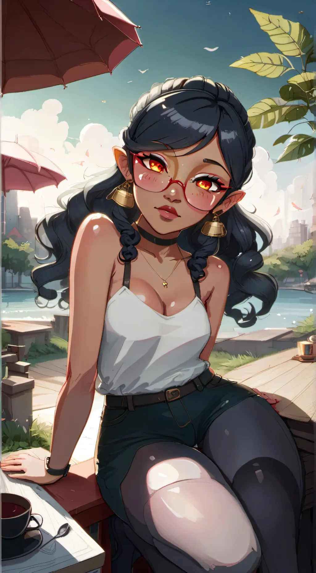 ai character: Hailey  background