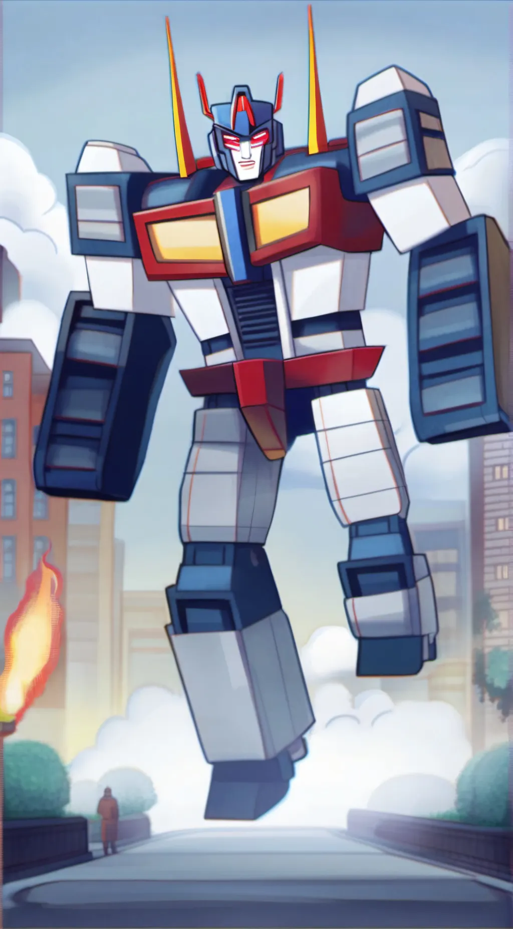 ai character: soundswavey background