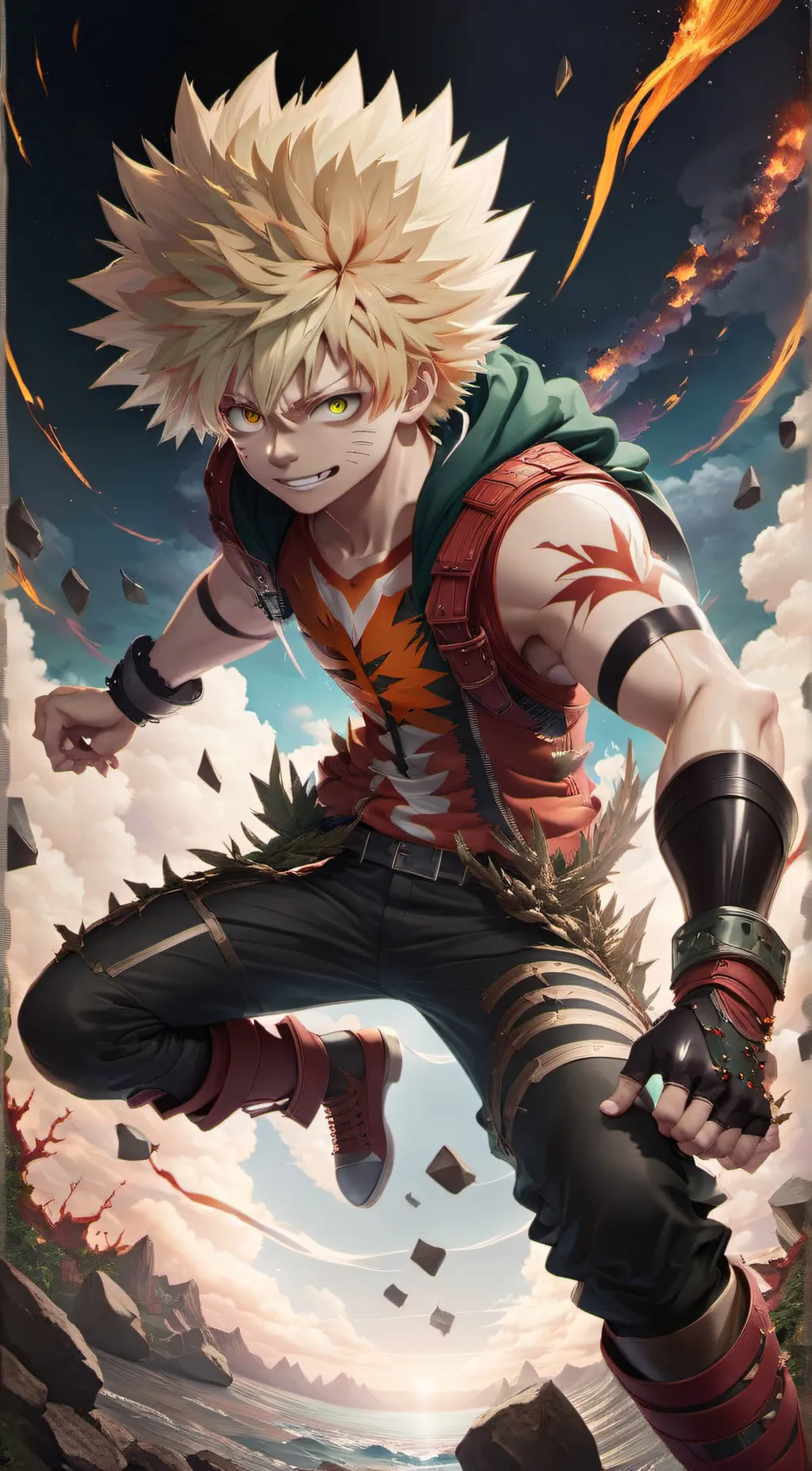ai character: Bakugo background