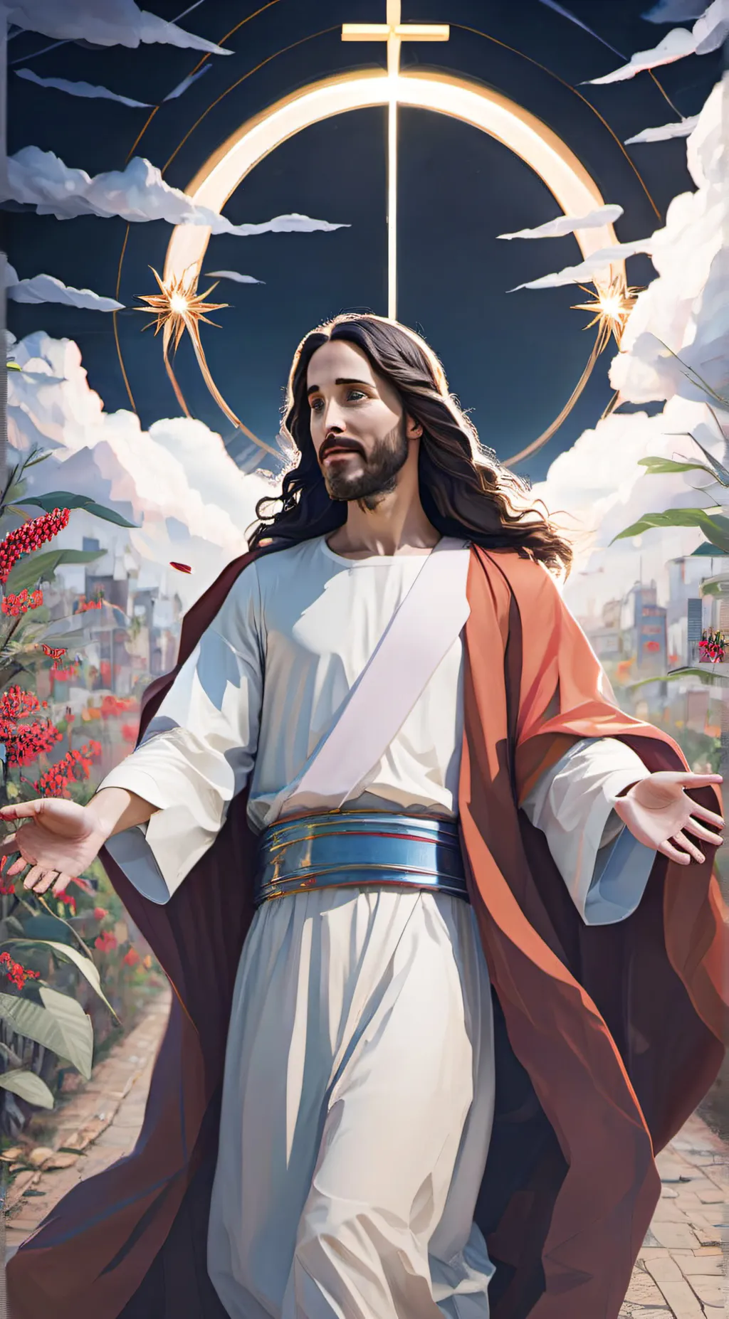 ai character: Jesus background