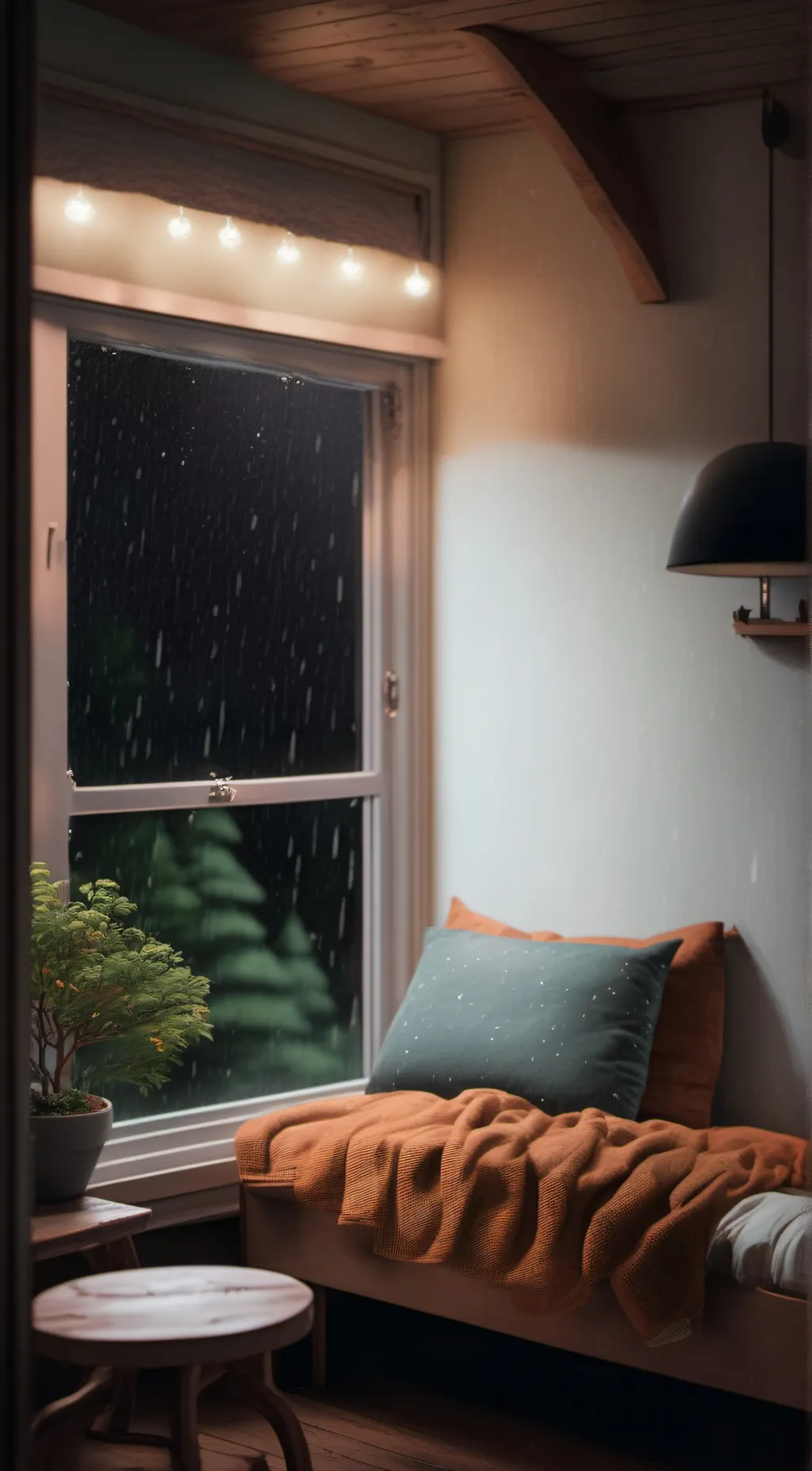 ai character: peaceful place background