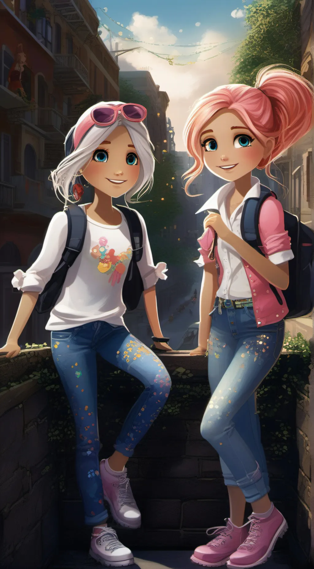 ai character: ella and mella background