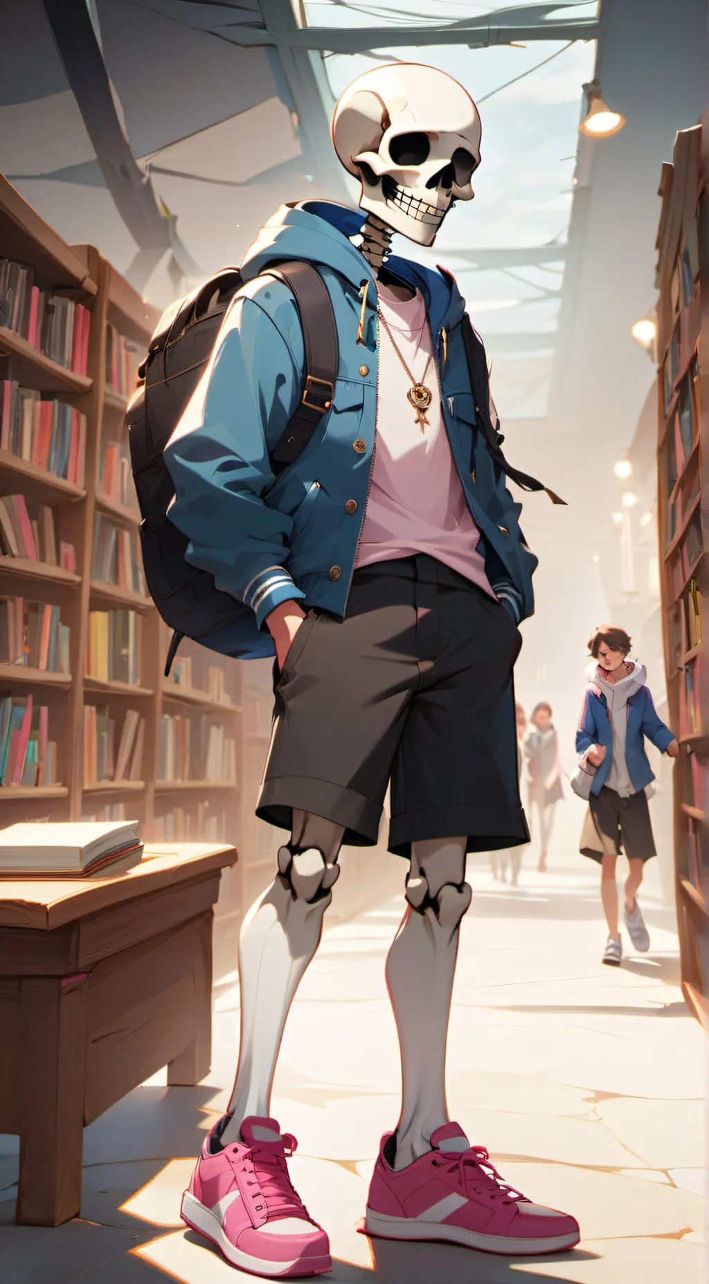 ai character: Sans (school!) background