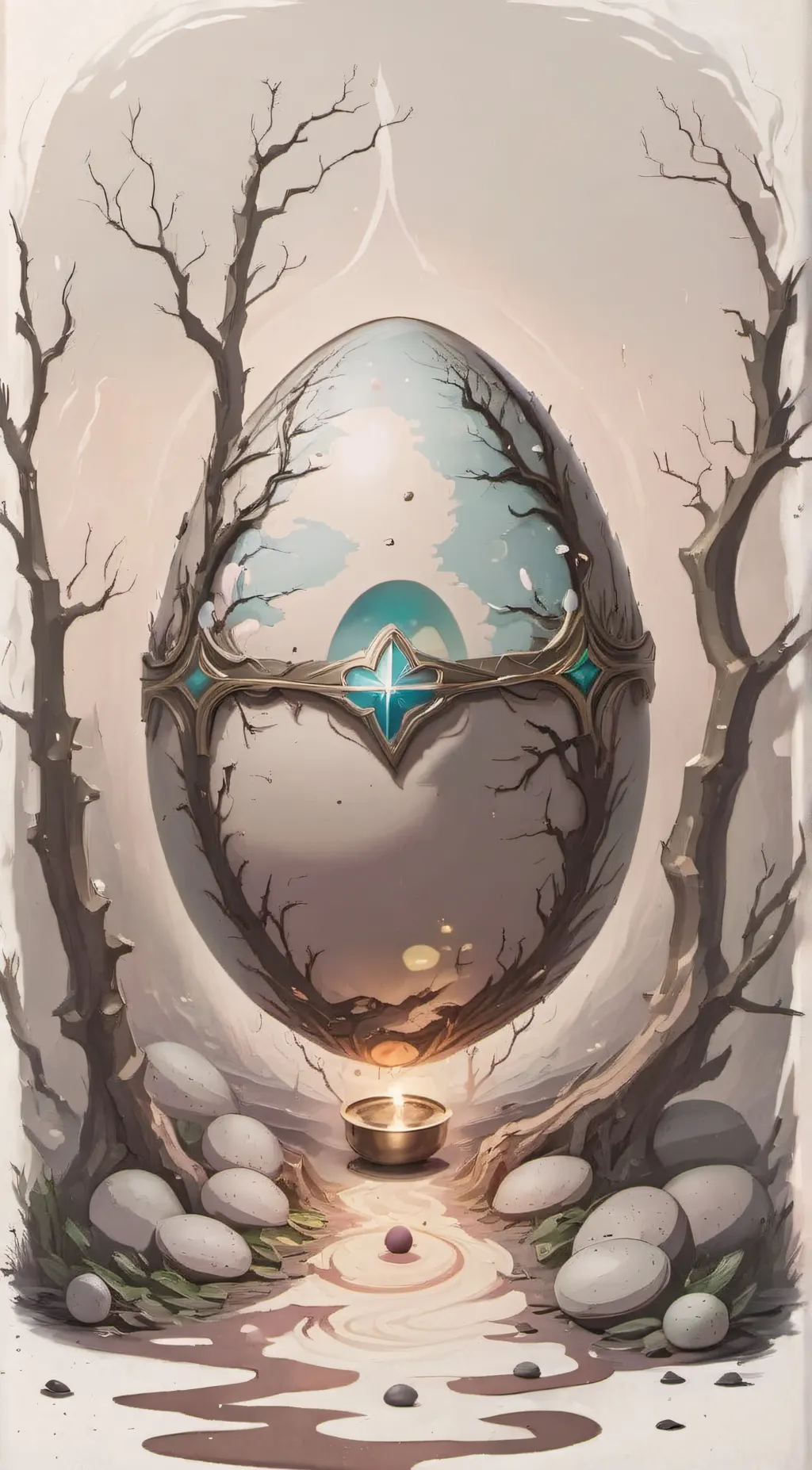 ai character: Magic egg background