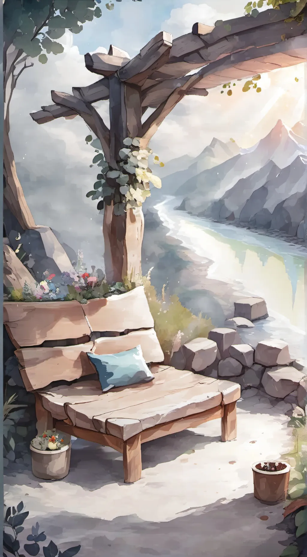 ai character: rest spot background