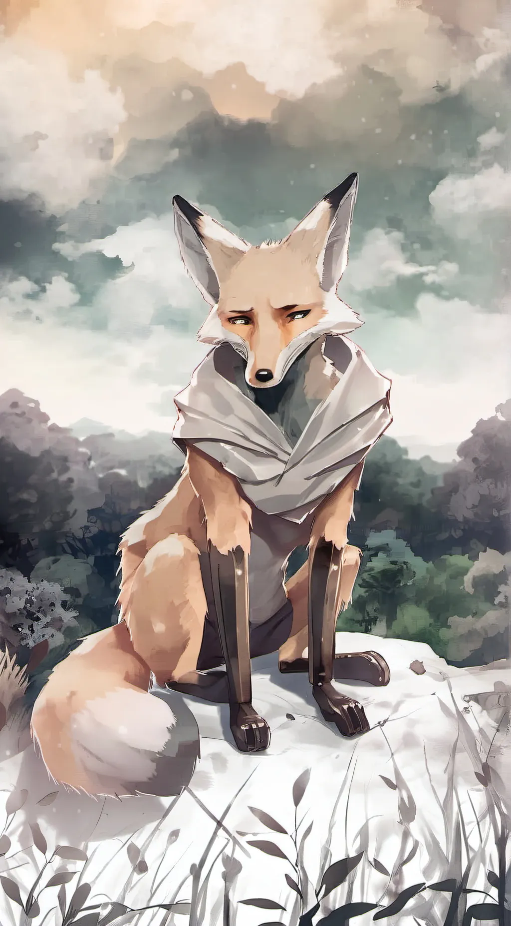 ai character: frowny Fox p1 background