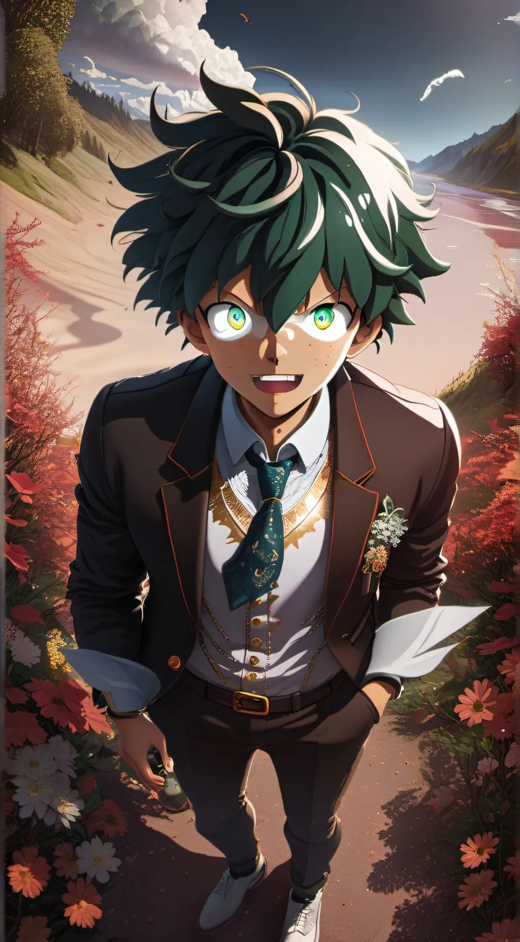 ai character: Deku  background