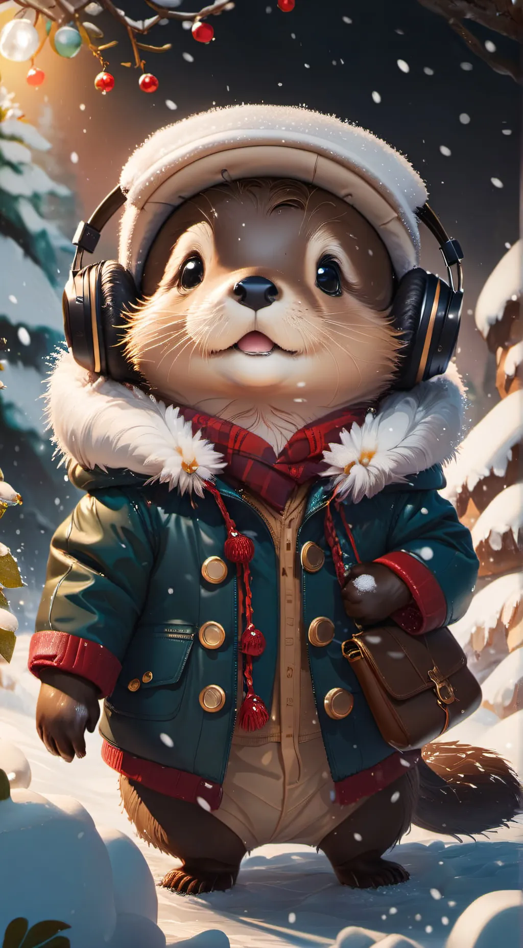 ai character: Exploring otter  background