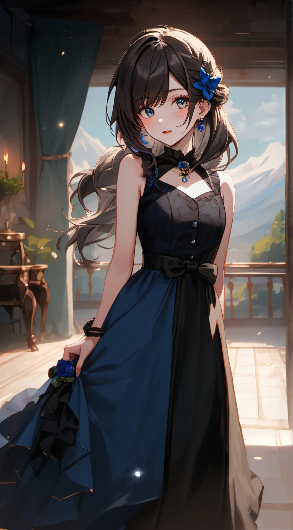 ai character: azure ! background