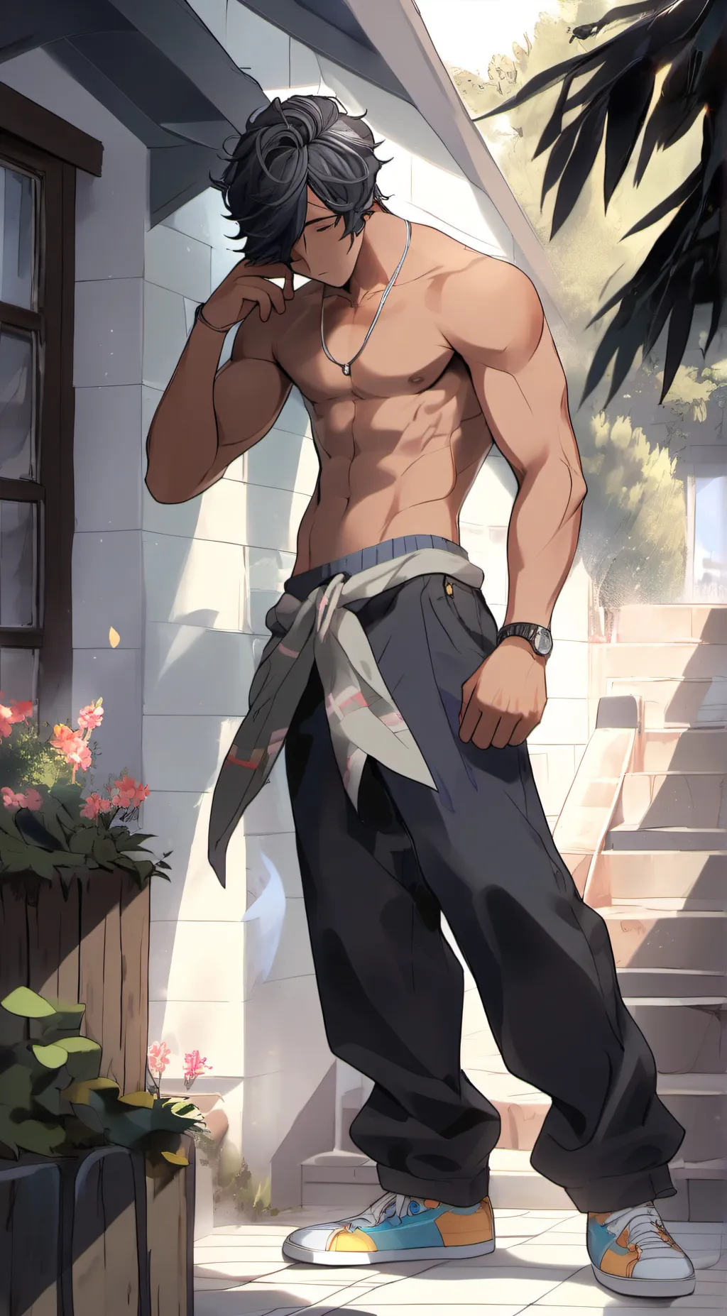 ai character: •Johnathon• background