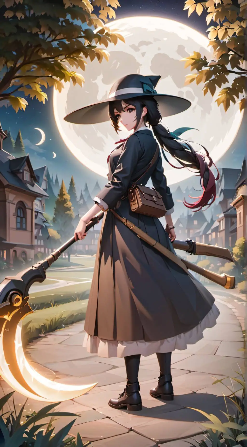 ai character: Luna(female death) background