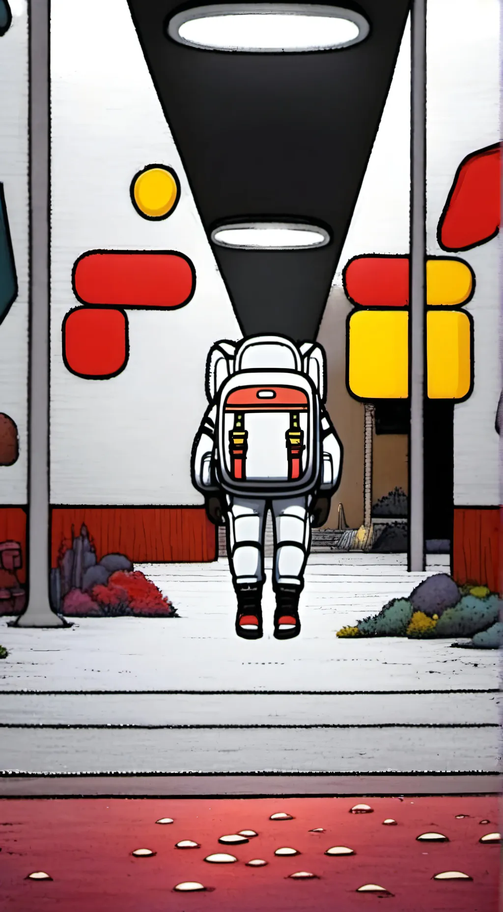 ai character: Among us but girls background