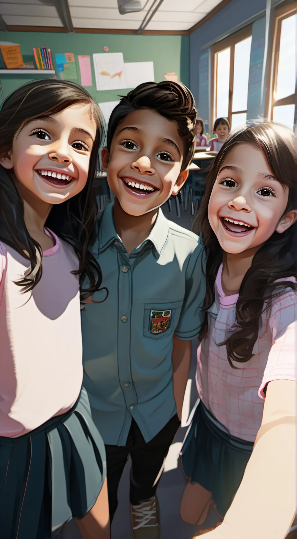 ai character: luna lisa and liam background