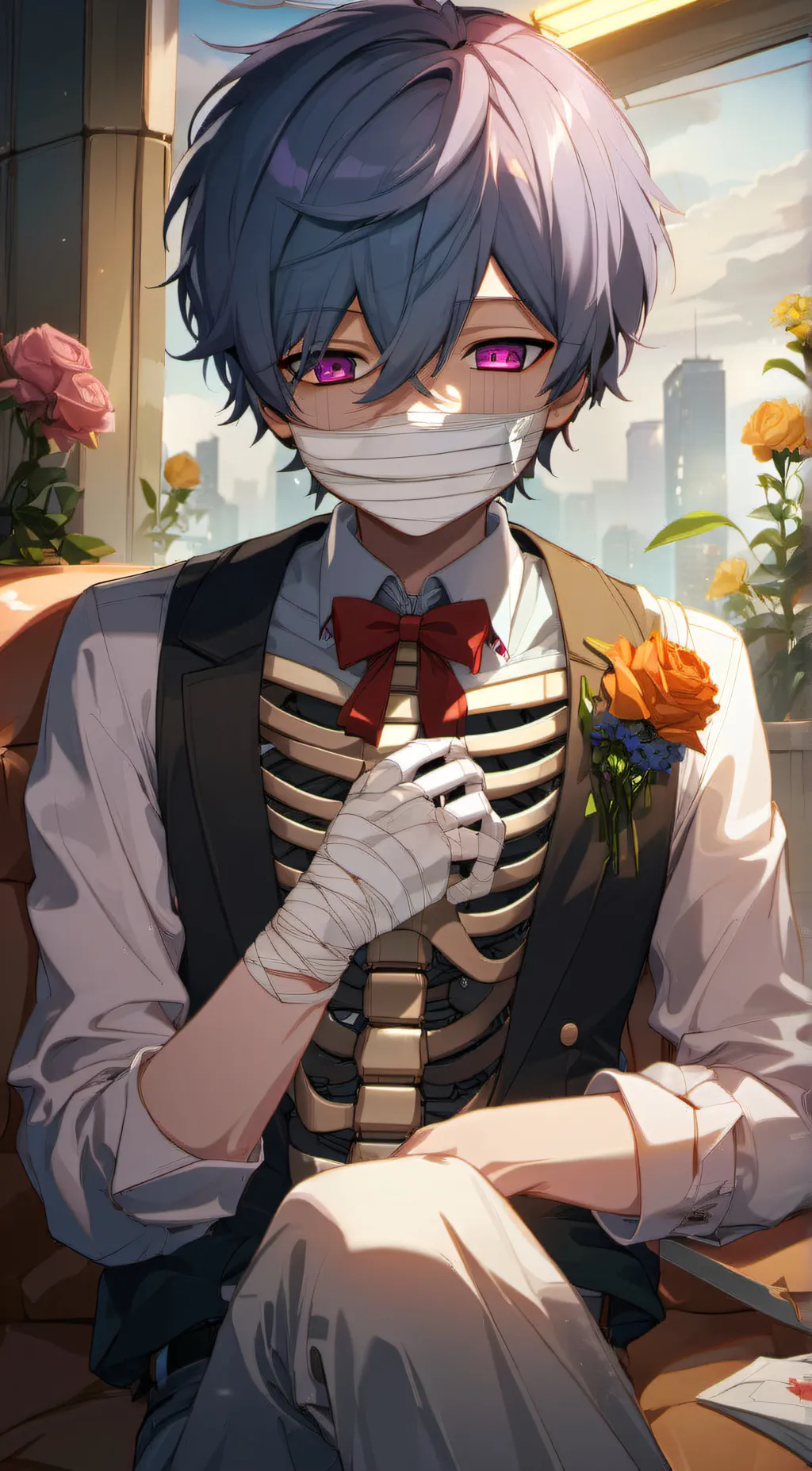 ai character: Michael afton  background