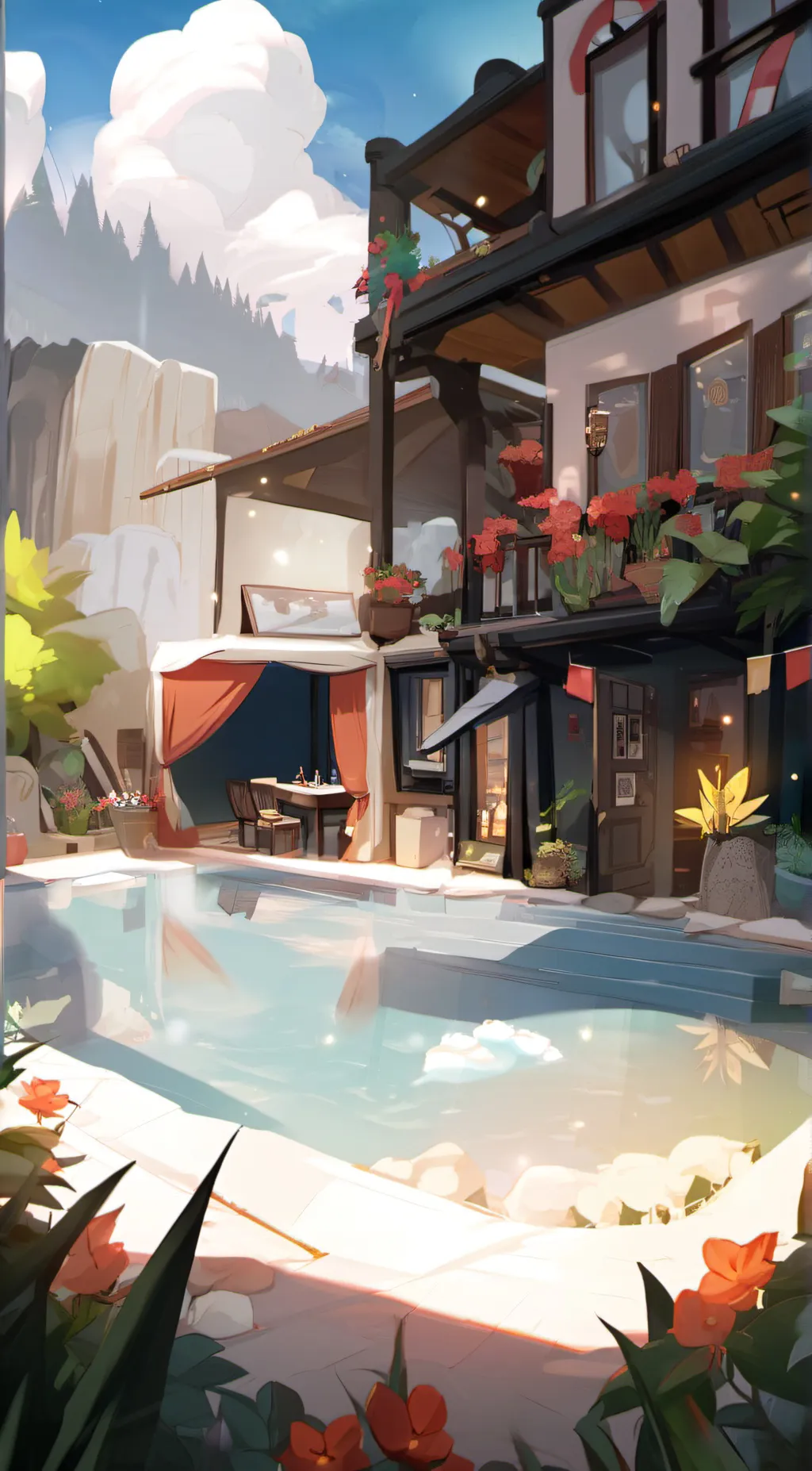 ai character: Afton house background