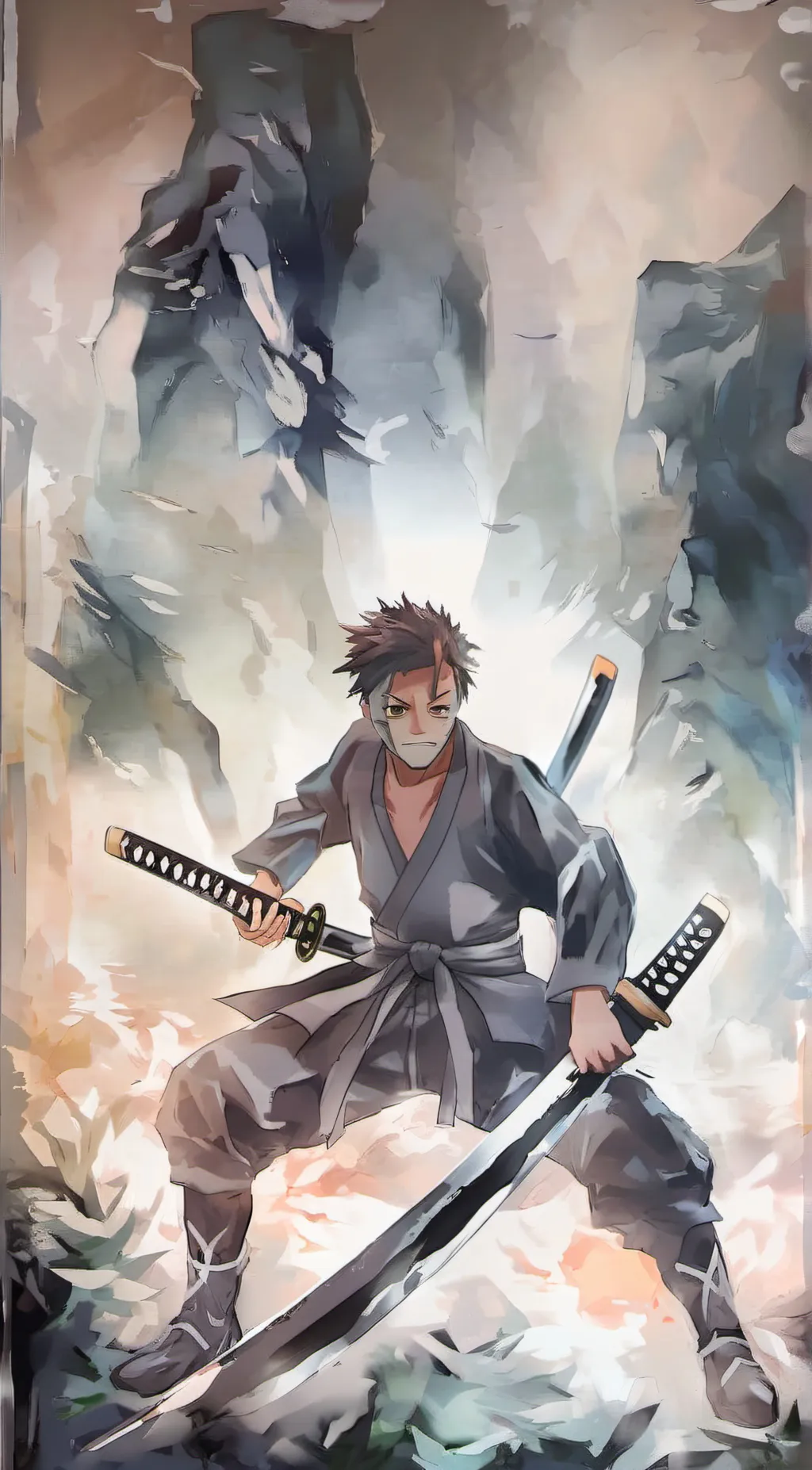 ai character: hashira  background