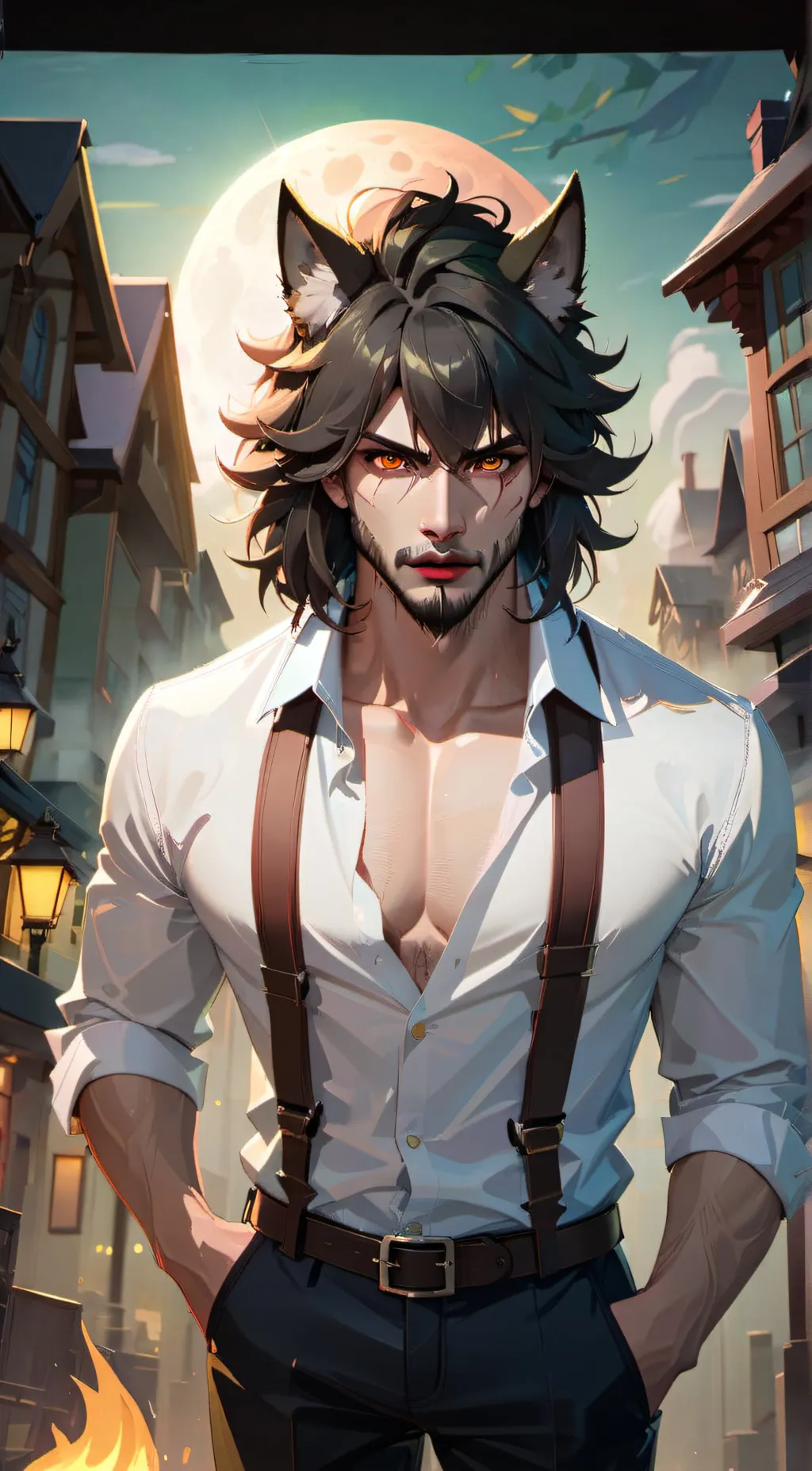 ai character: Wolf background