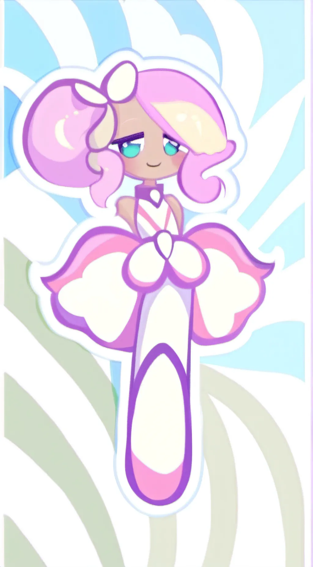 ai character: cream unicorn(^_^) background