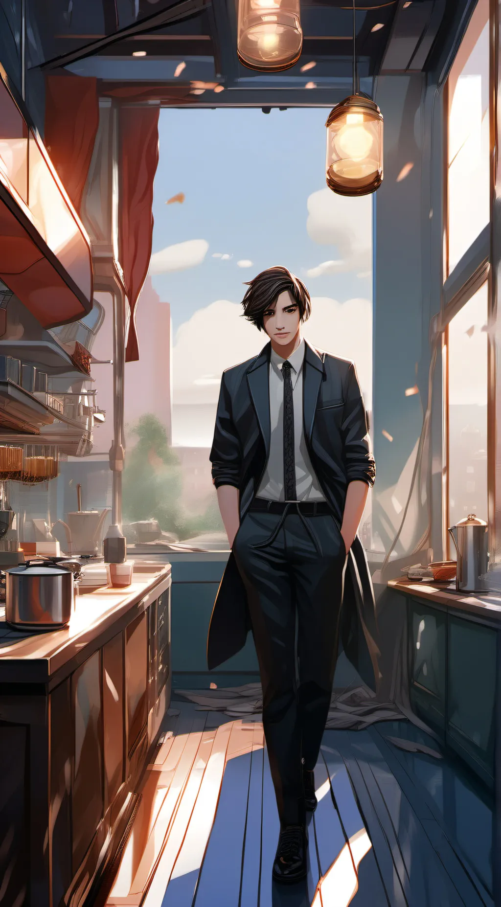 ai character: ade background