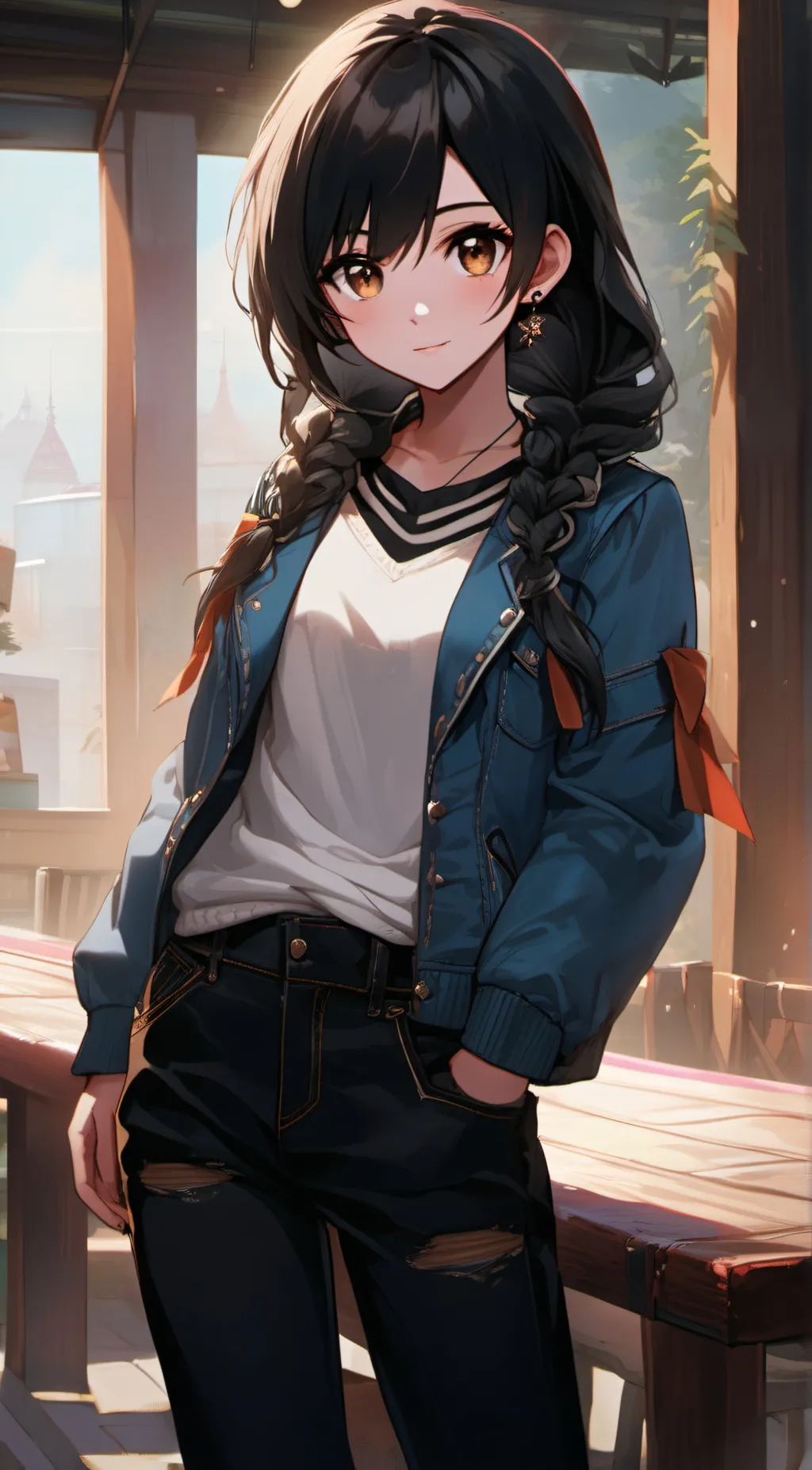 ai character: Becky  background