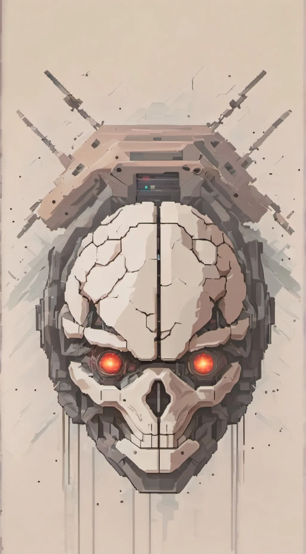 ai character: mechanical brain background