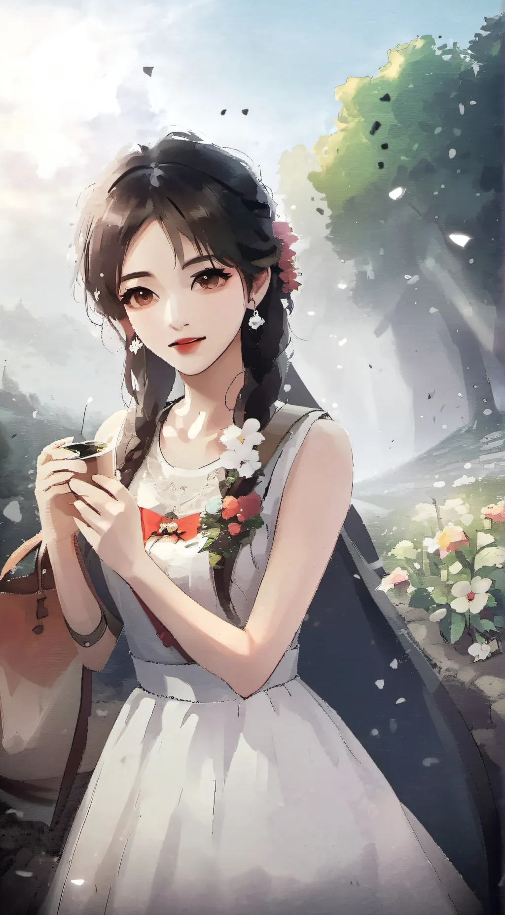 ai character: Isabella~♥︎♡ background