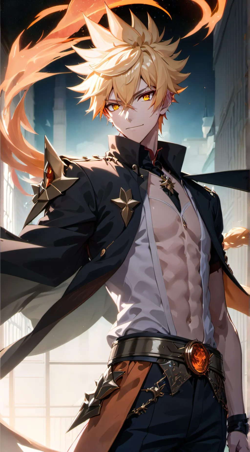 ai character: Katsuki Bakugo background