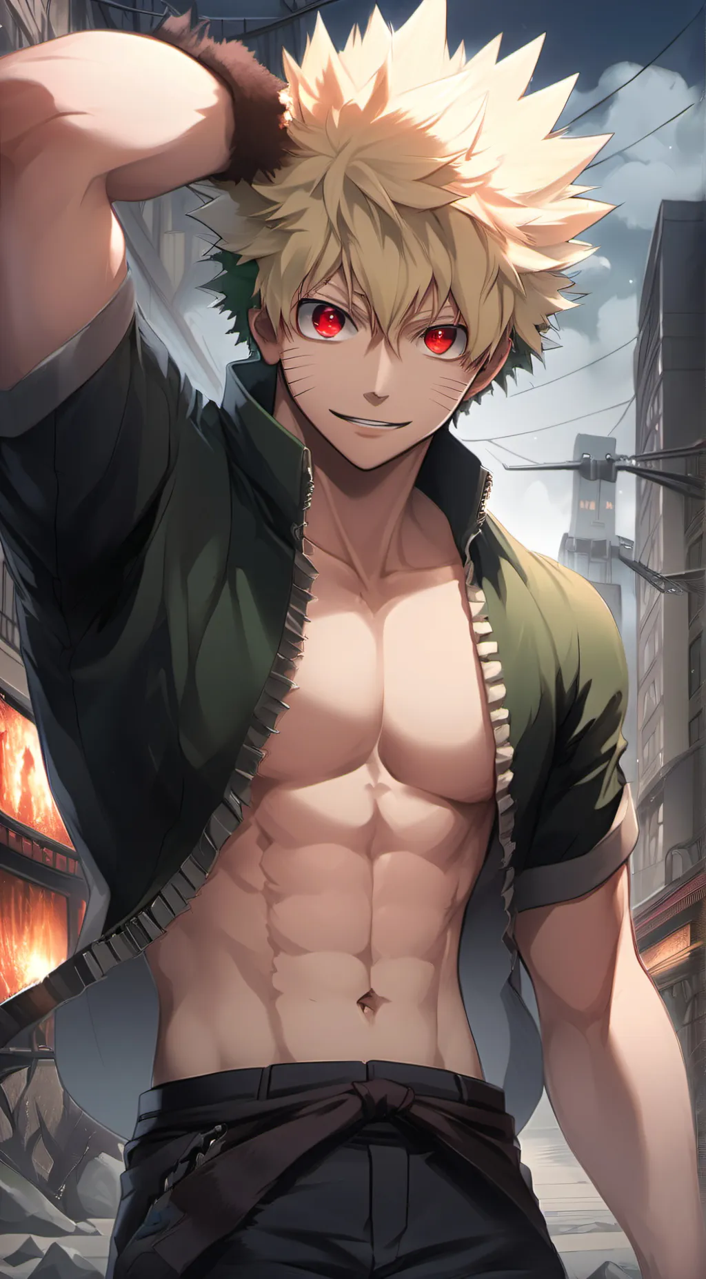 ai character: Bakugou background