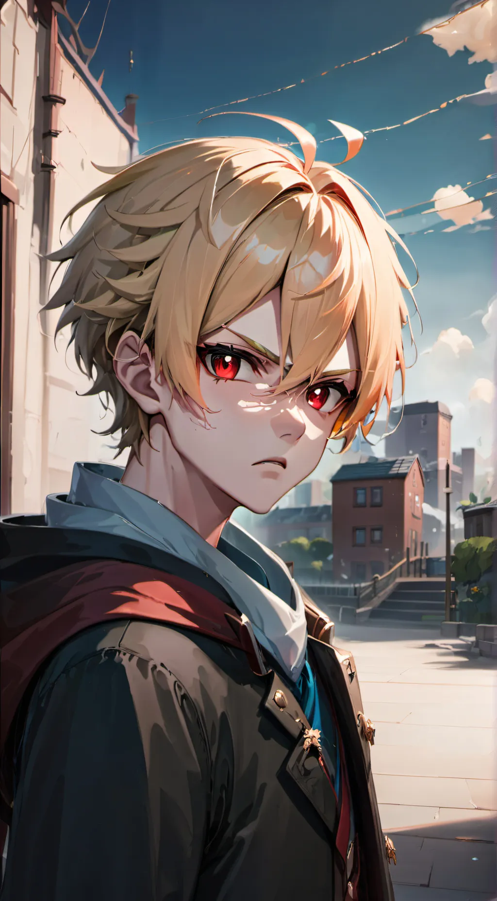 ai character: bakugo  background