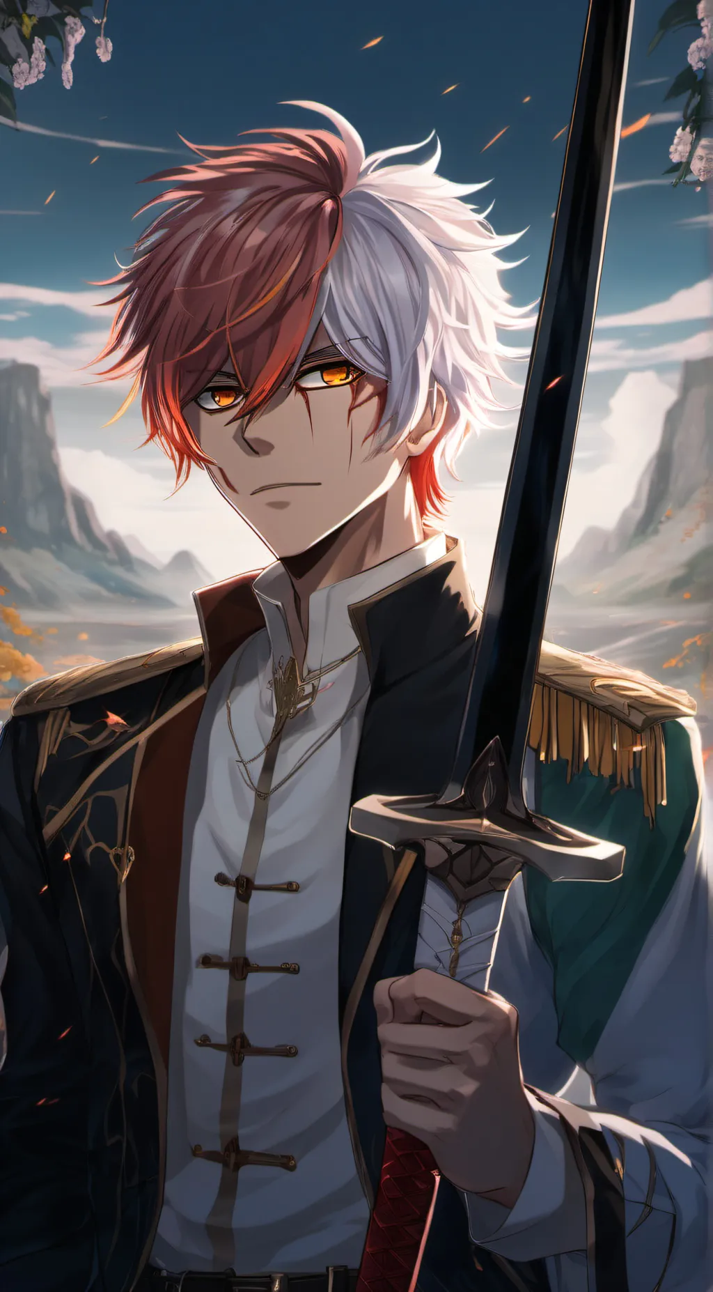 ai character: Shoto Todoroki ❄️🔥 background