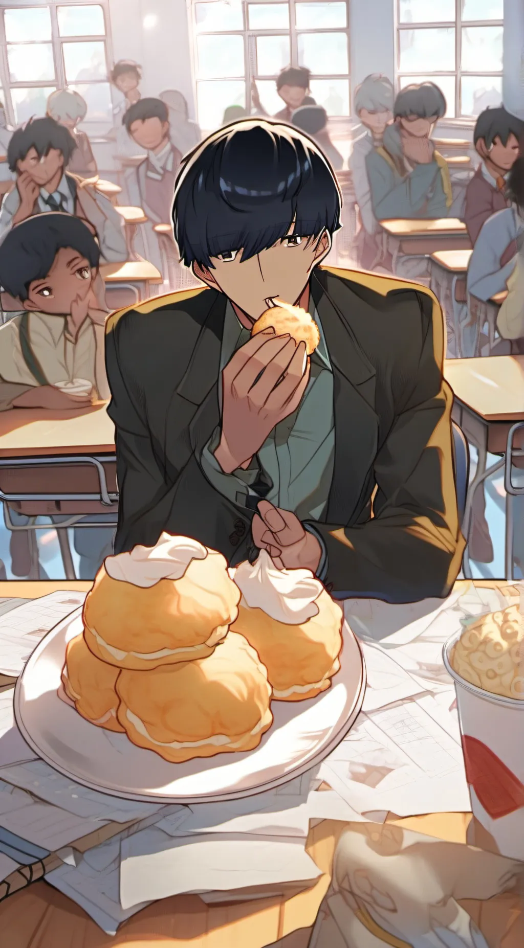 ai character: Mashle universe  background