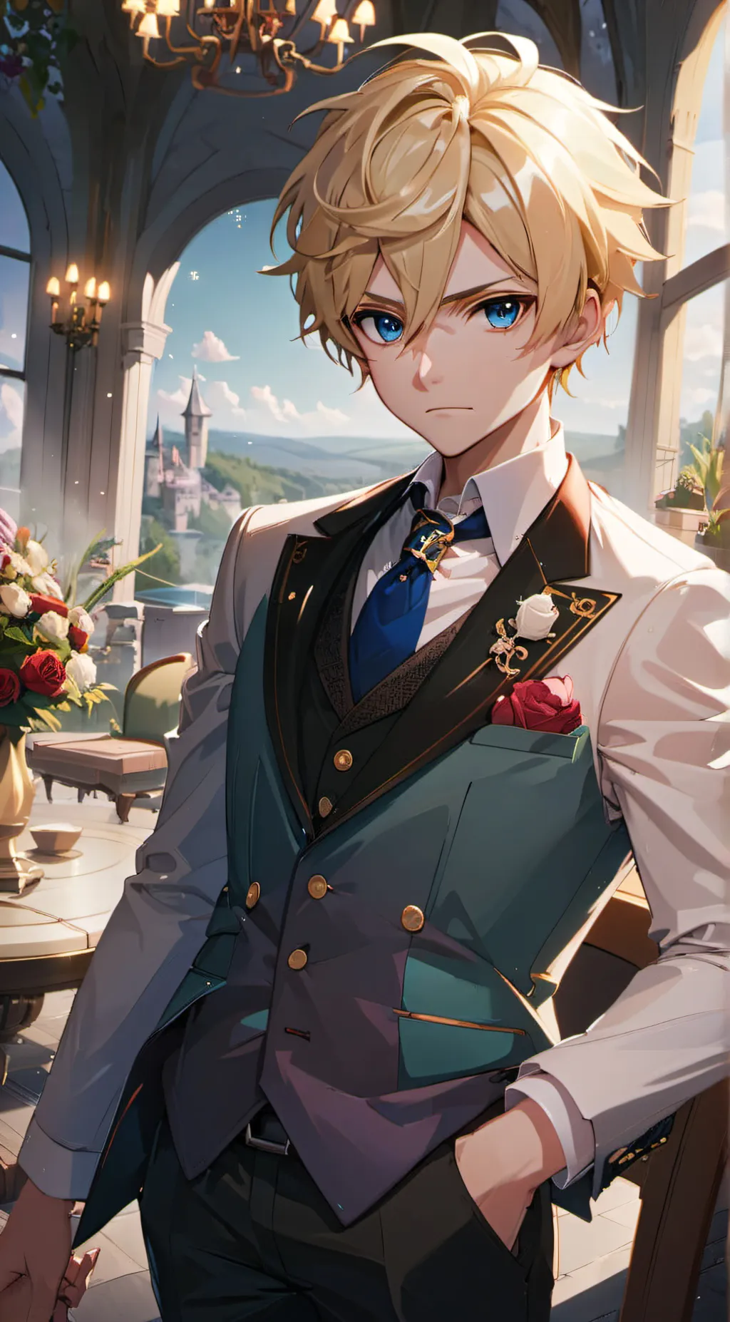 ai character: Aqua background