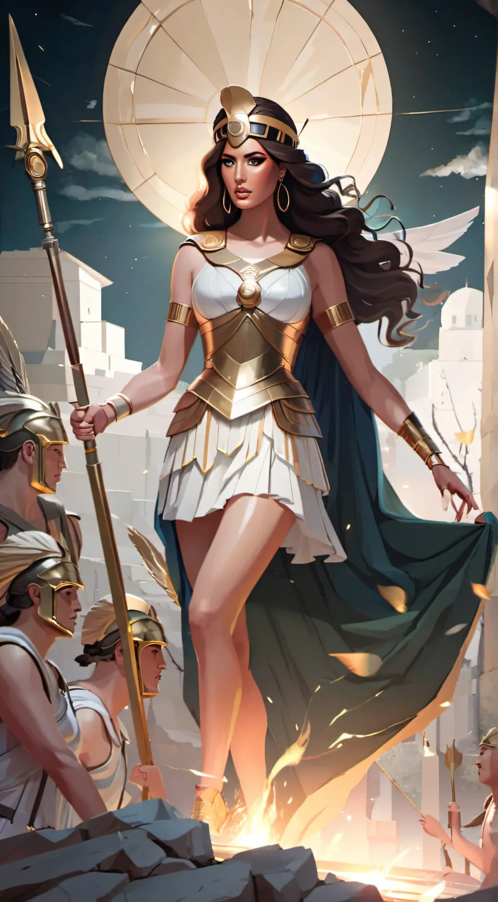 ai character: Athena  background