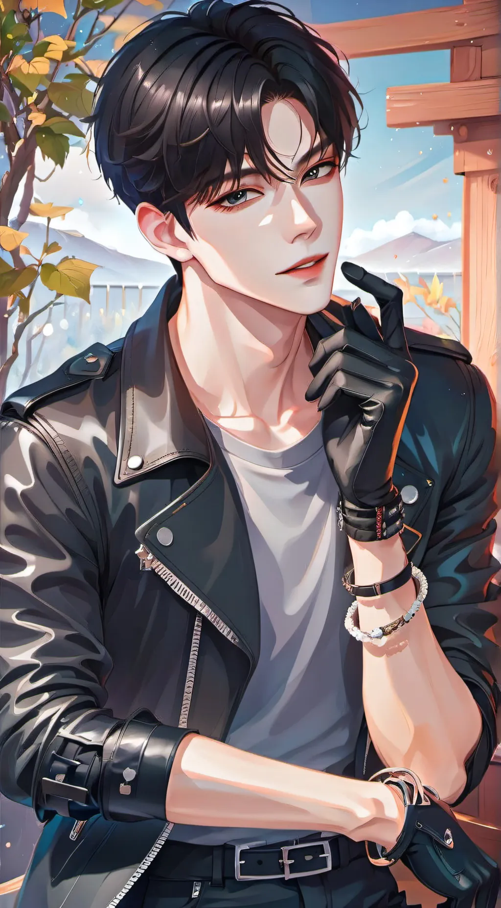 ai character: Leo background