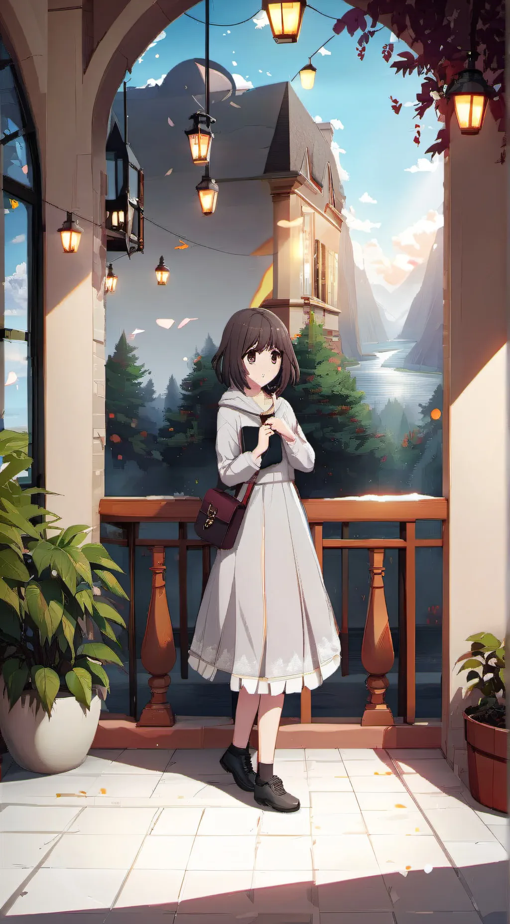 ai character: Ève  background