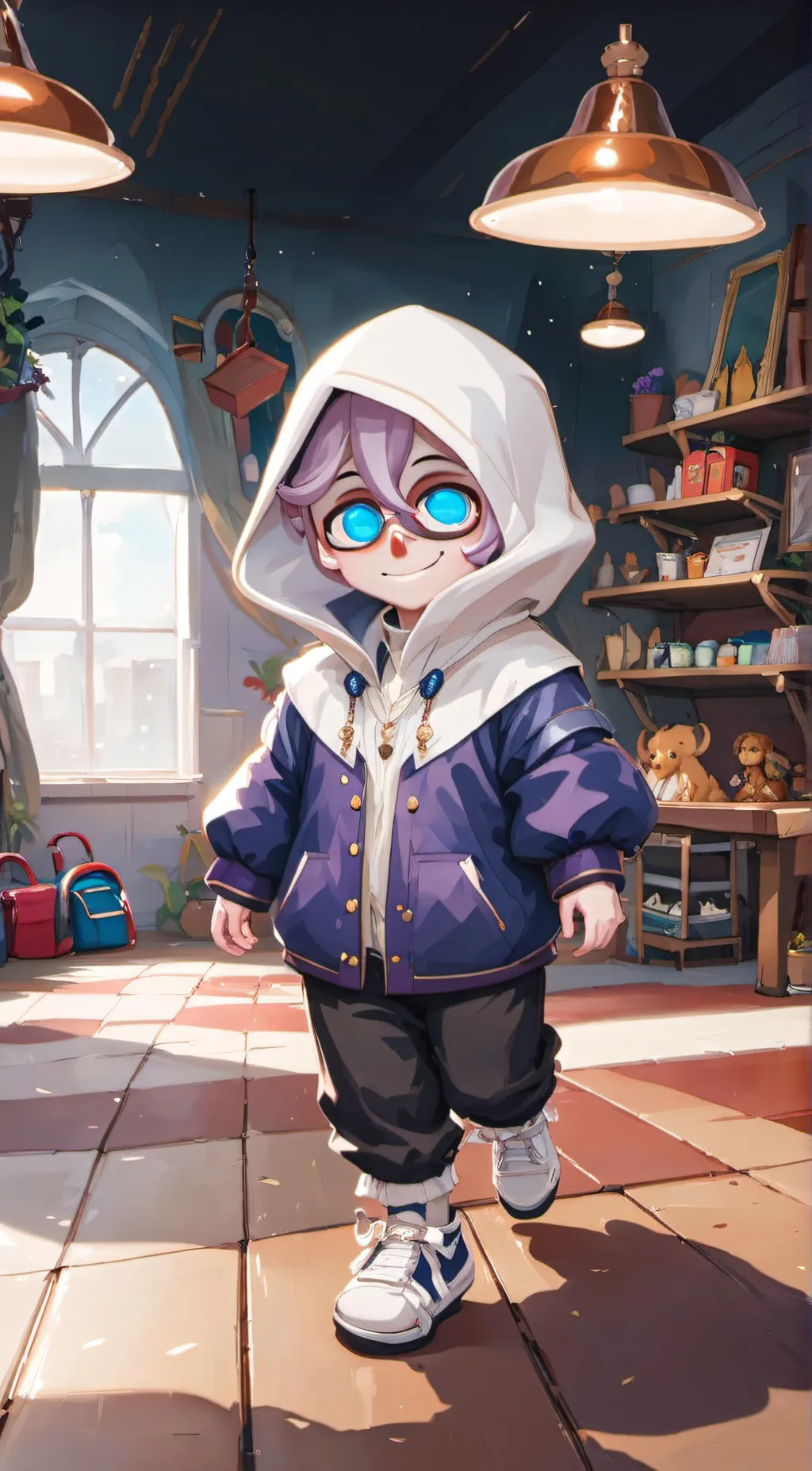 ai character: Lunar background