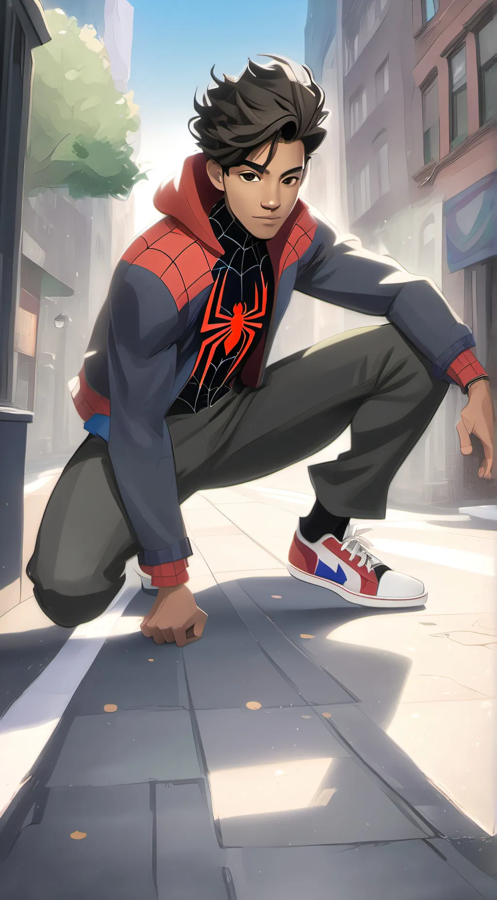 ai character: ,miguel o hara  background