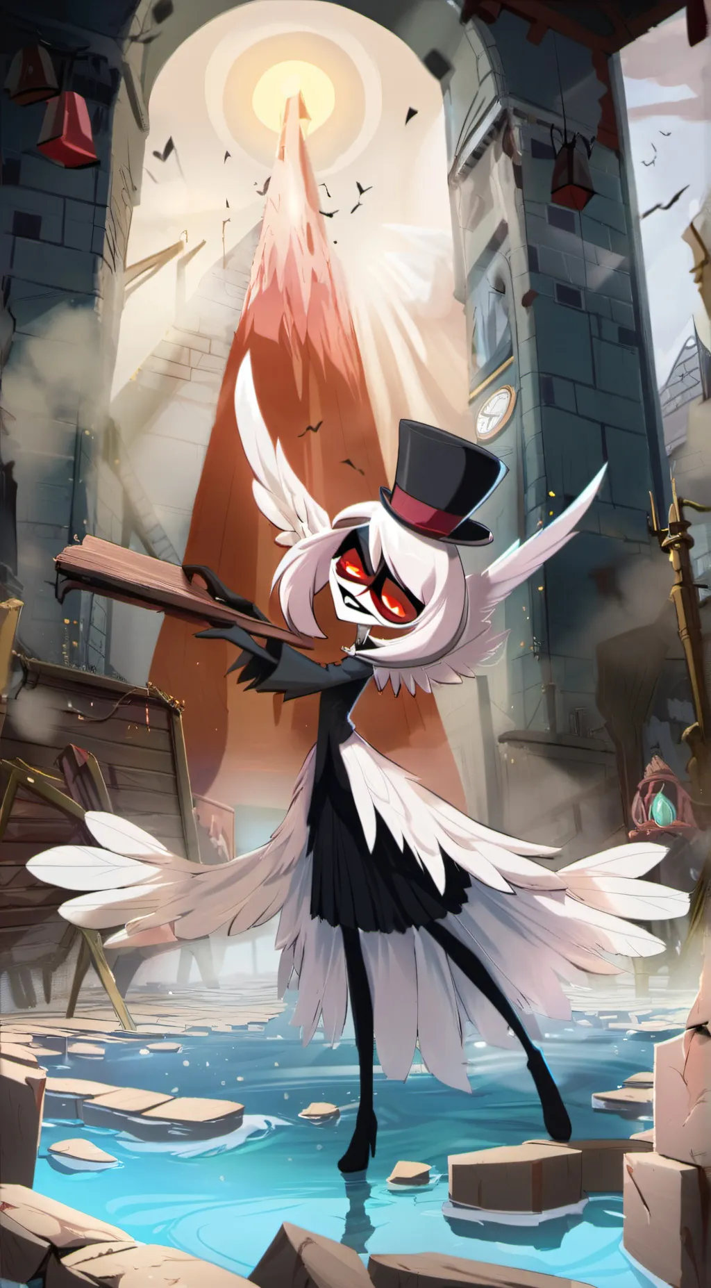 ai character: Angel dust  background