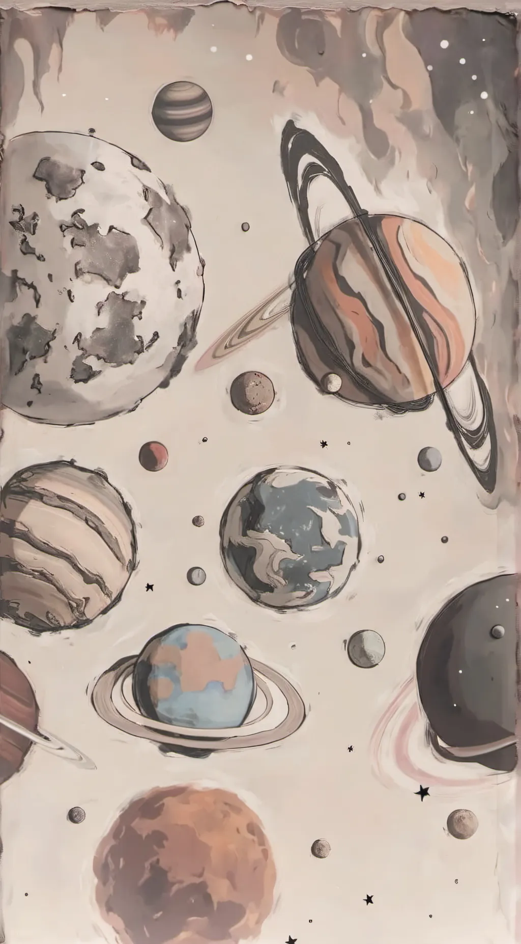 ai character: The solar system  background