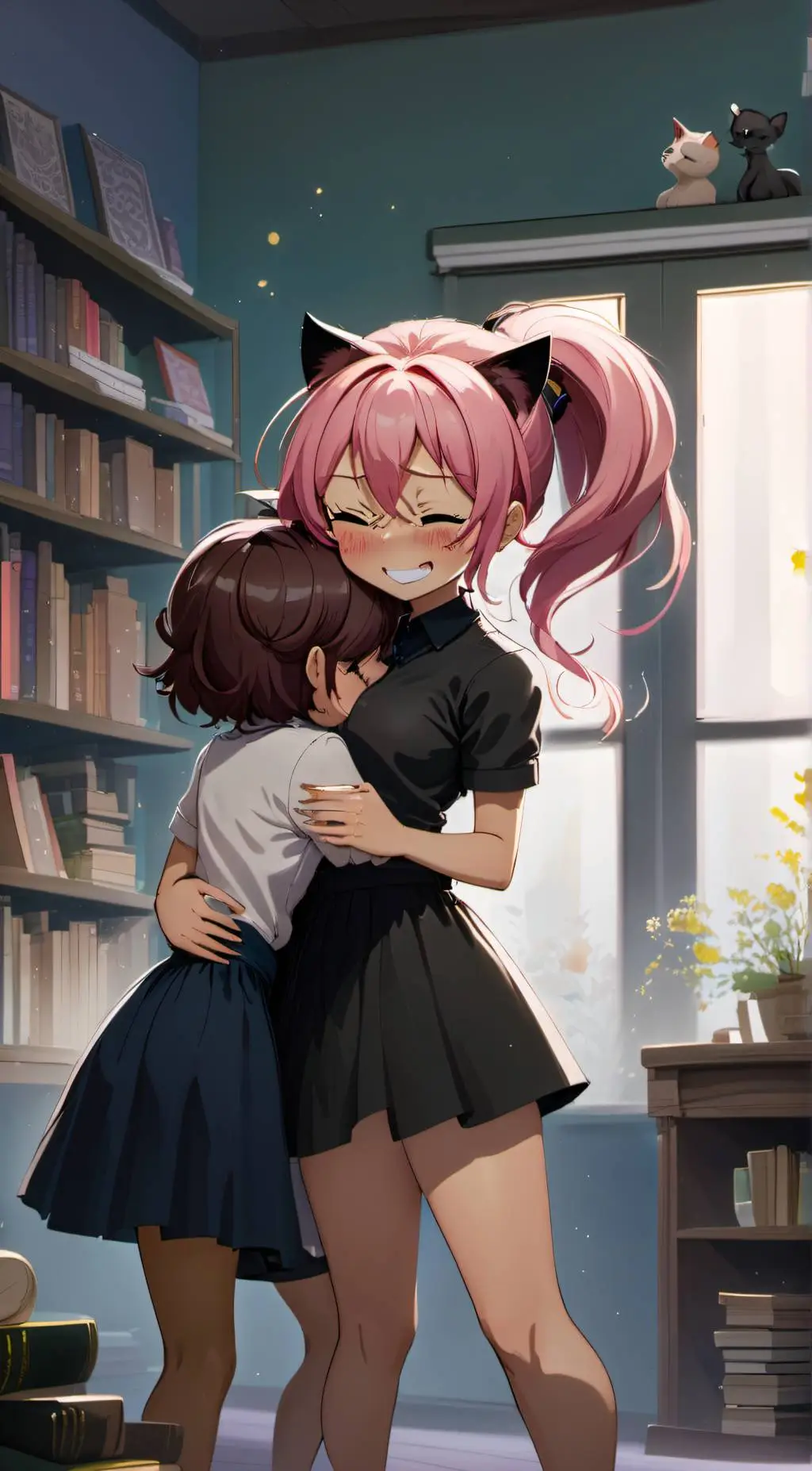 ai character: maple and kitty background