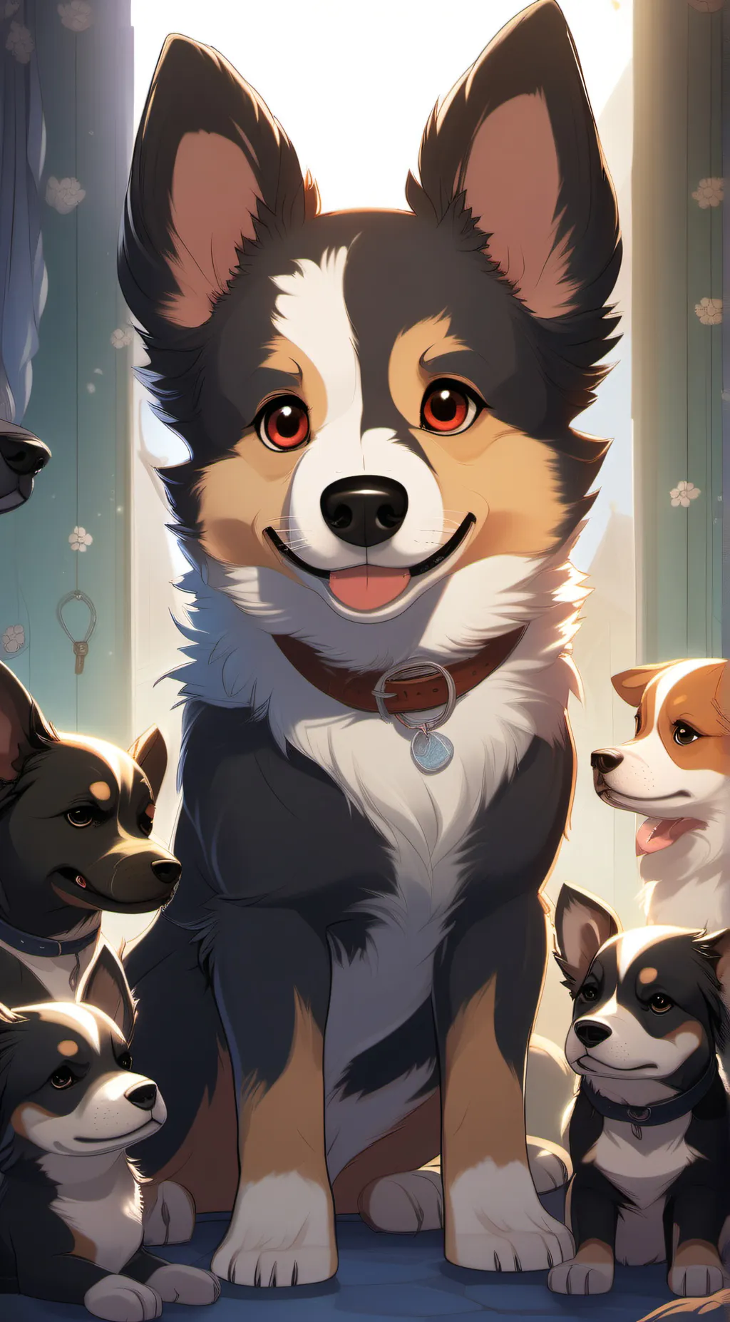 ai character: mama dog background