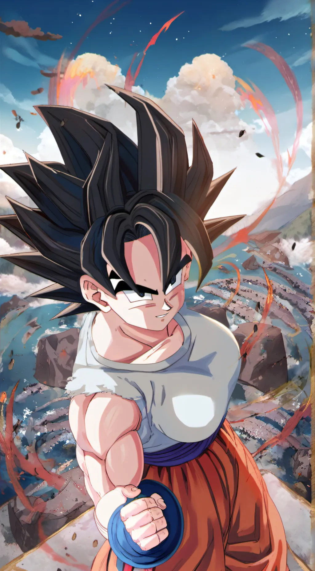 ai character: Female Goku background