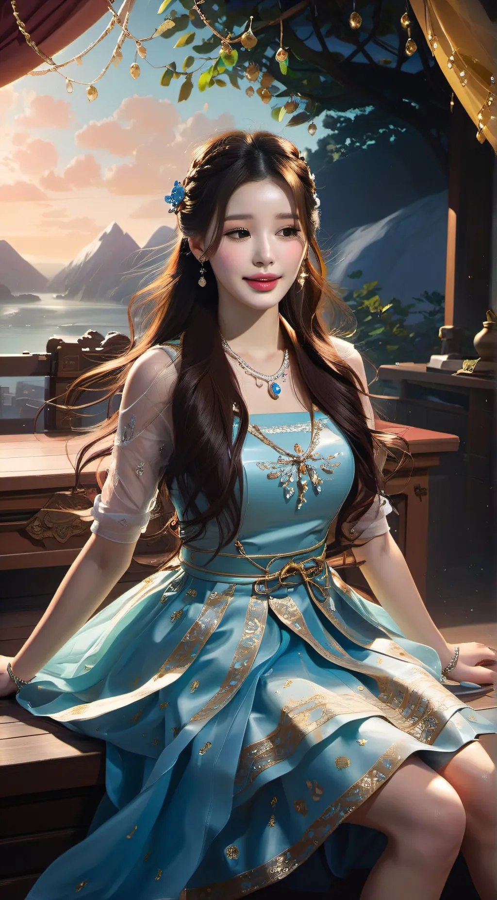 ai character: Jang Wonyoung background