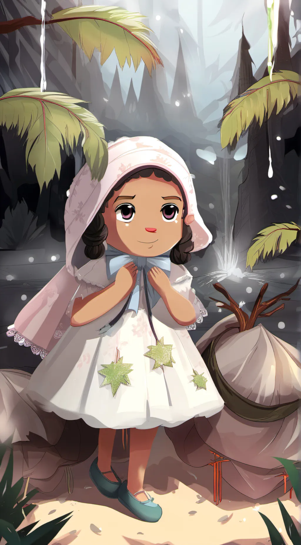 ai character: lost girl background