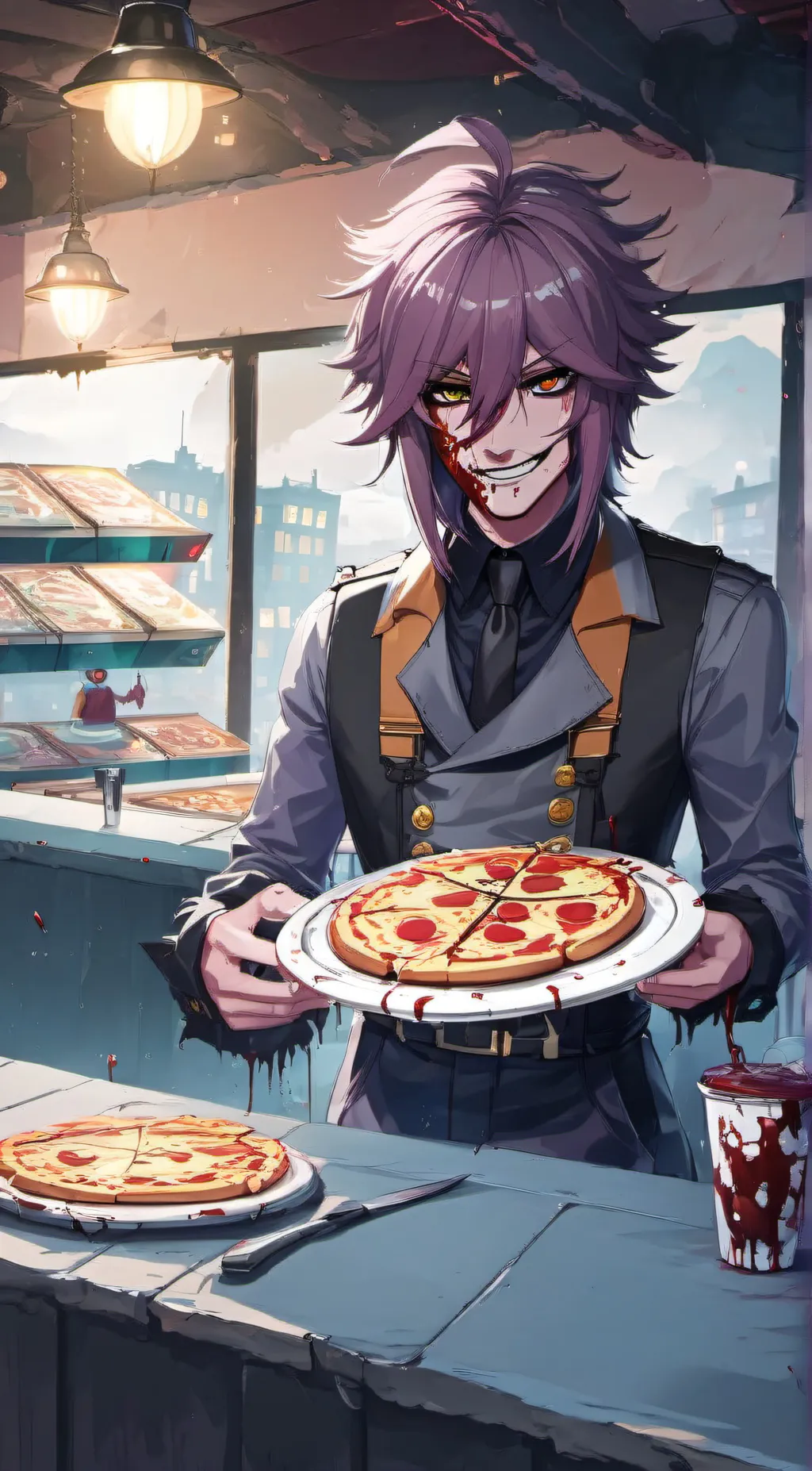 ai character: Willam Afton  background