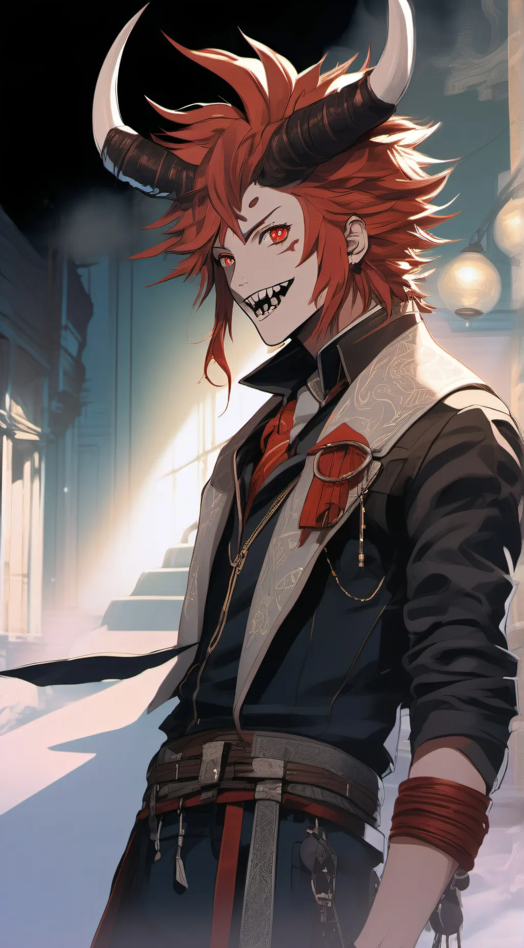 ai character: kirishima ogre background
